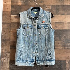 Gianni Bini Blue Denim Vest